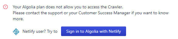 Can't login to Algolia Crawler