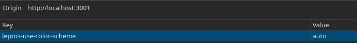 local storage key
